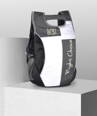 RIGHT CHOICE BLACK GREY WHITE stylish tuff quality college school casual bag 20 L Laptop Backpack(White, Black, Grey)