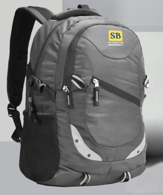 SBCOLLECTION Stylish 5 Zipper Compartment for Daily Use Tough Quality, Splash and Dust Proof 34 L Laptop Backpack(Grey)