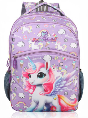 PERFECT GENIUS FunBuddy School Bag � Lightweight, Durable & Stylish for Kids (3-9 Yrs) 24 L Backpack(Purple)
