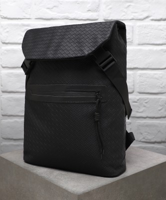 French Accent Men's The Traveller's Weave Backpack - Onyx Black 14 L Backpack(Black)