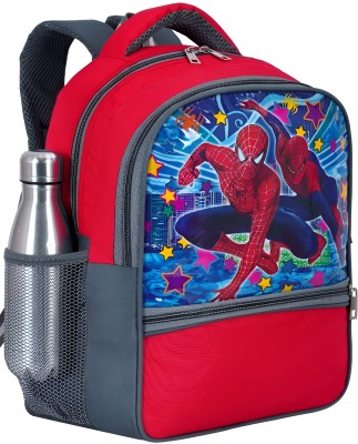 IRY Spiderman 30 Liter 16x12 inch Pre-School 31cm For Nursery (LKG/UKG) 30 L Backpack(Orange)