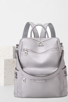 WomenBuzz Purse for Women Convertible Travel Vintage PU Leather Shoulder 25 L Backpack(Grey)