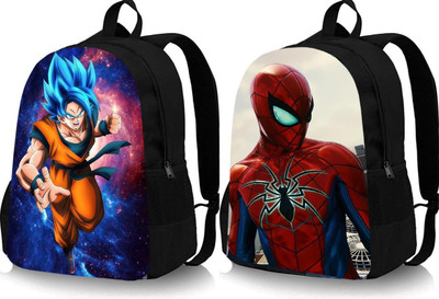 Plama A_GOKU_@@@_2 & SPIDER-04_@@_1PC_abc 30 L Backpack(Black, Black)