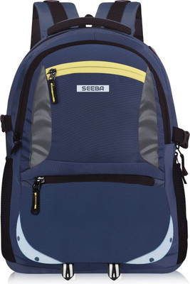 SEEBA Waterproof Febric Spacy Unisex School Bag With Reflective Strip 37 L Laptop Backpack(Blue)