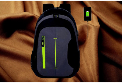 HouseOfCommon backpack bag laptop bag school backpag(18.4*14) 37.1 L Laptop Backpack(Black, Grey)