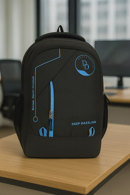 DEEP DAZZLING UNISEX TREVEL 35 L Laptop Backpack(Black, Blue)