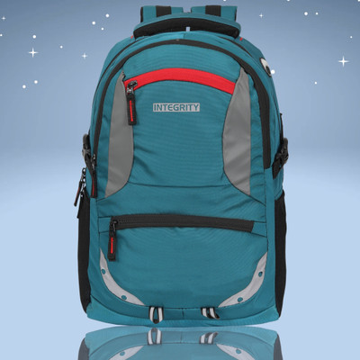 Integrity EveryDayGo – 2 Main Compartments + 2 Front Pockets Laptop Backpack 35.5 L Laptop Backpack(Green, Grey)
