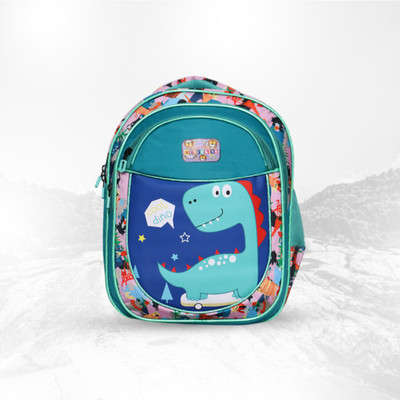 Little Munchkins Stylish Dino Print School Bag for Kids | Spacious & Durable Backpack 28 L Backpack(Multicolor)