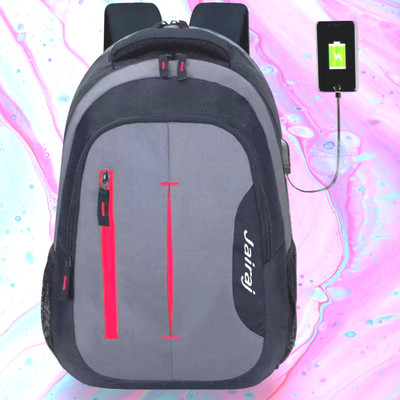 JairaJ backpack bag laptop bag school backpag(19.1*14) 38.1 L Laptop Backpack(Red, Black)
