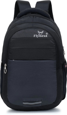 Woons Flynext Spacy For Boys and Girls|Office,College and Travel Waterproof School Bag(Black, Grey, 35 L)