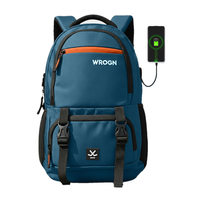 WROGN with Port and Rain Cover 40 L Laptop Backpack(Blue)