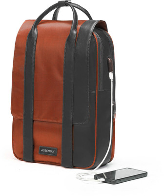 Assembly 15.6 Inches Backpack with USB Charging Port & Organiser Pockets - Echo - Rust 17 L Laptop Backpack(Orange)