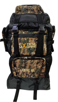 Extreme Machine 90 Ltrs Trekking Backpack with Shoe Compartment 90 L Trolley Backpack(Black)