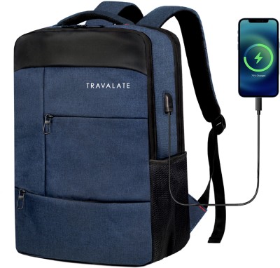 Travalate for Work Collage and Office use - Multipocket Khadi Backpack 24 L Laptop Backpack(Blue)
