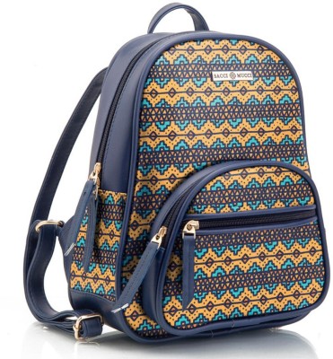 Sacci Mucci Mini Backpack,Backpack,Daypacks,Leisure Fashion Backpack-EthnicTraditionall 12 L Backpack(Blue)