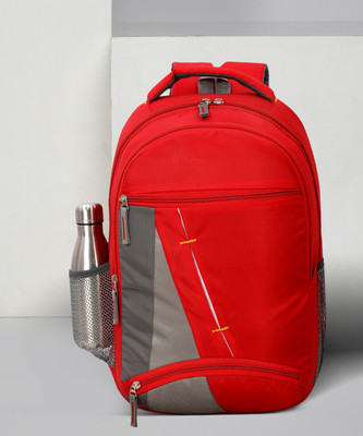 ApnaMall Casual Travel Bagpack/College Backpack/School Office Bag for Men and Women(1010) 30 L Laptop Backpack(Red, Grey)