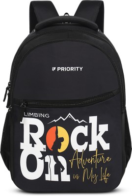 Priority Polyester Magnet 002 Printed College 30 L Backpack(Black)