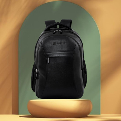Justify Laptop Backpack with Padded Sleeve | Perfect for Students and Professionals 20 L Backpack(Black)