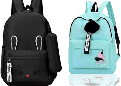 khatushyam collection A_BLK_- BN_-1_6 & FSHN_@@ GRN_1 PC_abc 30 L Backpack(Black, Green)