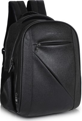 GOLD SKY Premium Vegan Leather Office, College Laptop Backpack for Men & Women 30 L Backpack(Black)