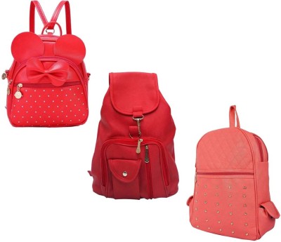 QUASHIMI COLLECTION BP-23-red-2in1+red-cmra+pch-kk-pithu-cmbo 6 L Backpack(Red, Red, Orange)