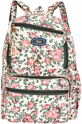 SVB LADIES PRINTED BAGPACK RED 30 L Trolley Backpack(Red)