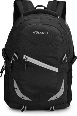HOLME'S Laptop Backpack 1008 Unisex Spacy With Rain Cover And Reflective Strip 35 L Backpack(Black)