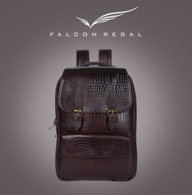 Falcon Regal Vertex Venture 18 L Laptop Backpack(Brown)