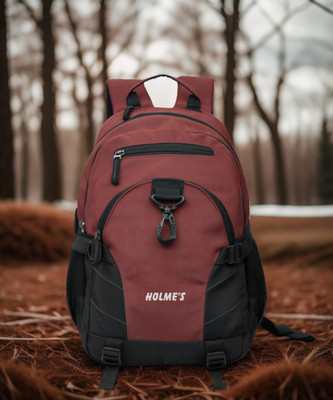 HOLME'S Casual Travel Bagpack/College Backpack for Men and Women(1054) 35 L Laptop Backpack(Black, Maroon)