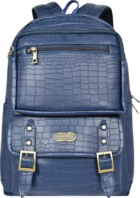 Pramadda Pure Luxury Elegant Casual leather backpack for men & women travel 15.6 Inch Laptop Bagpack 24.1 L Backpack(Black)
