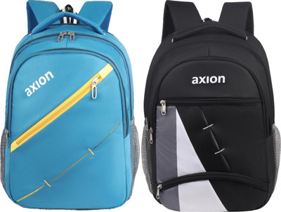 Axion Large 30L Backpack for Men Laptop Bags Women College School Waterproof Bagpack 30 L Backpack(Blue, Yellow, Black)