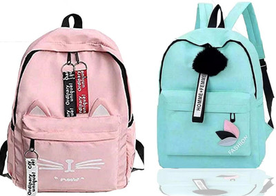 khatushyam collection A_CT_ PINK_-@_-1 & FSHN_@@ GRN_1 PC_abc 30 L Backpack(Pink, Green)