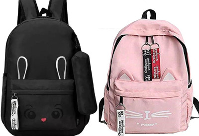 Shishtha A_BLK_- BN_-1_6 & CT_ PINK_-@_-1_abc 30 L Backpack(Black, Pink)