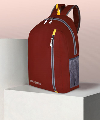 MOM'S GADGETS Backpack 1021 Casual Bag Tourister Water Resistant Tuition Picnic Daypack 22 L Backpack(Maroon)