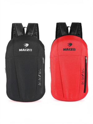 MAIZO Small / School Bag Combo of 2 - Black & Red 10 L Backpack(Multicolor)