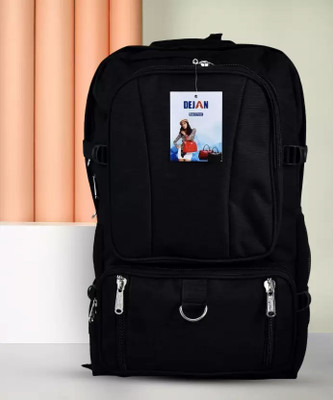 Dejan Black Hiking Backpack Travel Camping Trekking Day Pack with Laptop Compartment Rucksack Black Color (70 Liters) 70 L Backpack(Black)