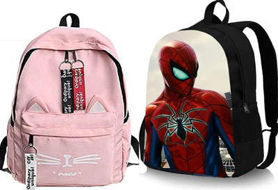 khatushyam collection A_CT_ PINK_-@_-1 & SPIDER-04_@@_1PC_abc 30 L Backpack(Pink, Black)