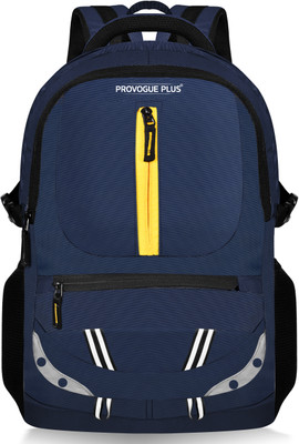 PROVOGUE PLUS Waterproof Febric Classy Unisex School College Bag With Reflective Strip 35 L Backpack(Blue)