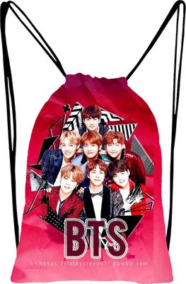 Cp Bigbasket Printed Dori Bag Drawstring Bag Small Bag Gym & Sports Travel Bag 12 L Backpack(Black)