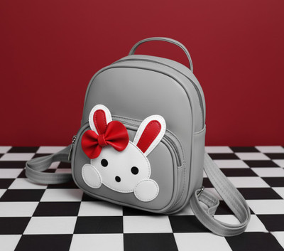 MUSRAT Latest Trend Party Wear backpack with Adjustable Strap for Girls and Women's 8 L Backpack(Grey)