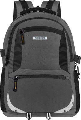 SEEBA spacy unisex backpack with rain cover and reflective strip 38 L Laptop Backpack(Grey)