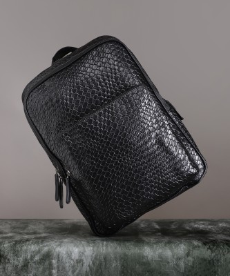 French Accent Men's The Urban Weave Backpack - Raven Black 13 L Backpack(Black)