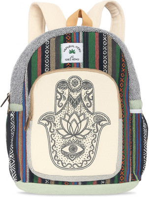 SBDJFB Ethnic Handloom Hamsa Print Hemp Backpack – Multicolor 20 L Backpack(Multicolor)