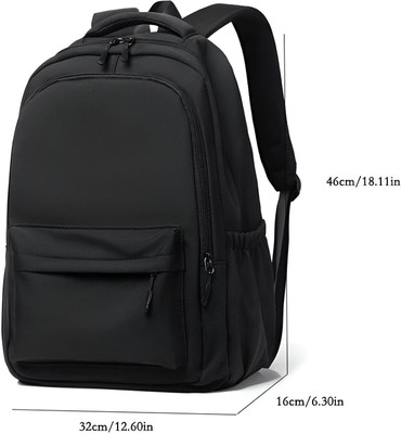 A1FOXYLEATHER Fashionable Casual Backpack 28 L Laptop Backpack(Black)