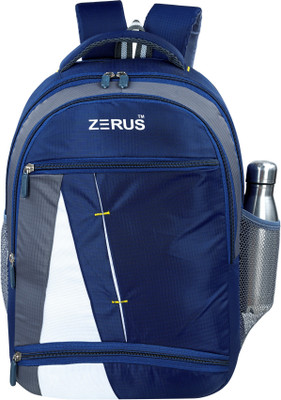 ZERUS Premium Navy Blue Printed Laptop Backpack 35L Spacious School College Bag Waterproof Backpack(Blue, 35 L)