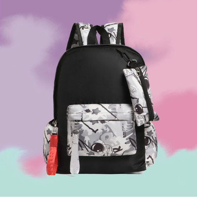 Reprox Leather College Backpacks for Girls & Women 15 L Laptop Backpack(White)