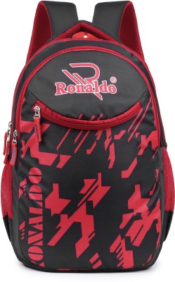 Ronaldo School Bag Travel Daytrip Office College Backpack Multi-Purpose Bag 30 L Backpack(Black, Red)