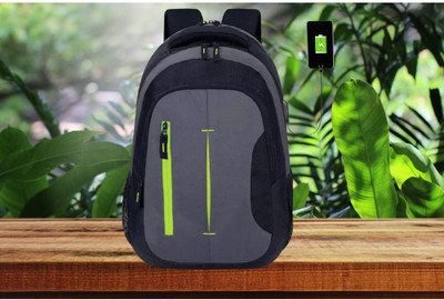 Shivra backpack for men backpack bags bagpack 35 L Laptop Backpack(Black, Grey)