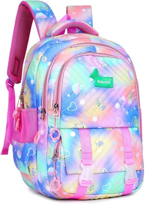 True Human School Bag for Girls, Lightweight,Stylish,Trendy Backpacks for Girls Waterproof School Bag(Multicolor, 27 L)