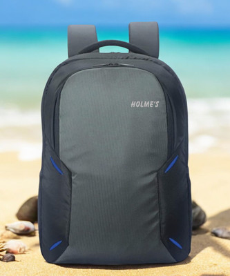 HOLME'S For Men & Women,Light weight Upto 15.6 Inch Laptop Backpack(1015) 30 L Laptop Backpack(Grey, Blue)